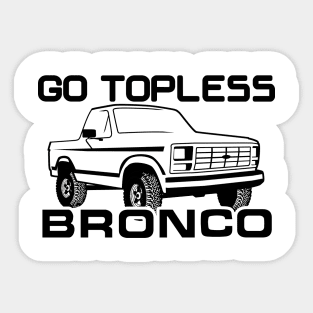 1980-1986 Bronco Topless Black Sticker